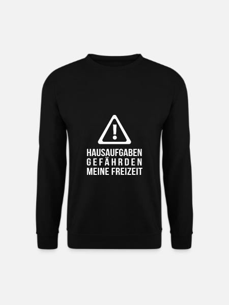 Hausaufgaben gefährden meine Freizeit - Unisex Pullover - Schwarz