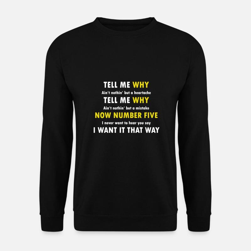 Brooklyn nine nine B99 Tell me why Jake Peralta - Unisex Pullover - Schwarz