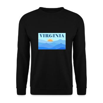 Natur Virginia Design für stolze Virginier - Unisex Pullover - Schwarz - Vorne - Alina (178cm) & Michal (187cm)