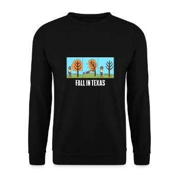 Texas Weather Fall Design for Proud Texans - Unisex Sweatshirt - black - Front - Alina (178cm) & Michal (187cm)