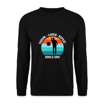 Boule Petanque Boccia Boules - Unisex Pullover - Schwarz - Vorne - Alina (178cm) & Michal (187cm)