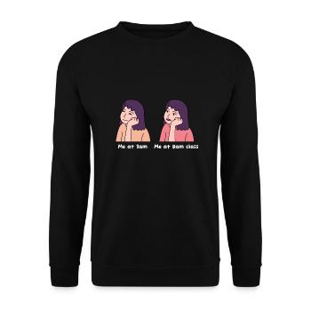 Night Student Design for Young Proud Pinoys - Unisex Sweatshirt - black - Front - Alina (178cm) & Michal (187cm)