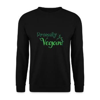 Veganes Pflanzendesign für stolze Veganer - Unisex Pullover - Schwarz - Vorne - Alina (178cm) & Michal (187cm)