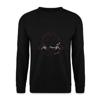 Trust Your Gut Meditating Brain Design - Unisex Sweatshirt - black - Front - Alina (178cm) & Michal (187cm)
