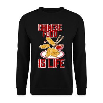 La cuisine chinoise, c’est la vie 2 - Sweat-shirt Unisexe - noir - Devant - Alina (178cm) & Michal (187cm)