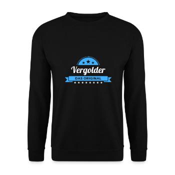 Vergolder Design für stolze Handwerker - Unisex Pullover - Schwarz - Vorne - Alina (178cm) & Michal (187cm)