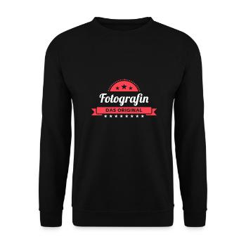 Fotografin Design für stolze Profis - Unisex Pullover - Schwarz - Vorne - Alina (178cm) & Michal (187cm)