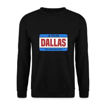 Dallas Texas Lone Star State Design pour fier - Sweat-shirt Unisexe - noir - Devant - Alina (178cm) & Michal (187cm)