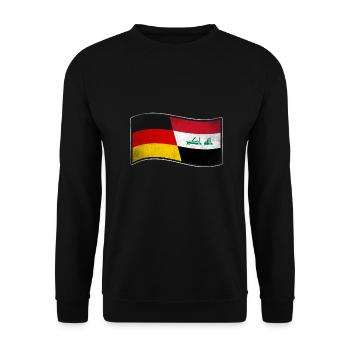 Irak Design für stolze Deutsch-Iraker - Unisex Pullover - Schwarz - Vorne - Alina (178cm) & Michal (187cm)