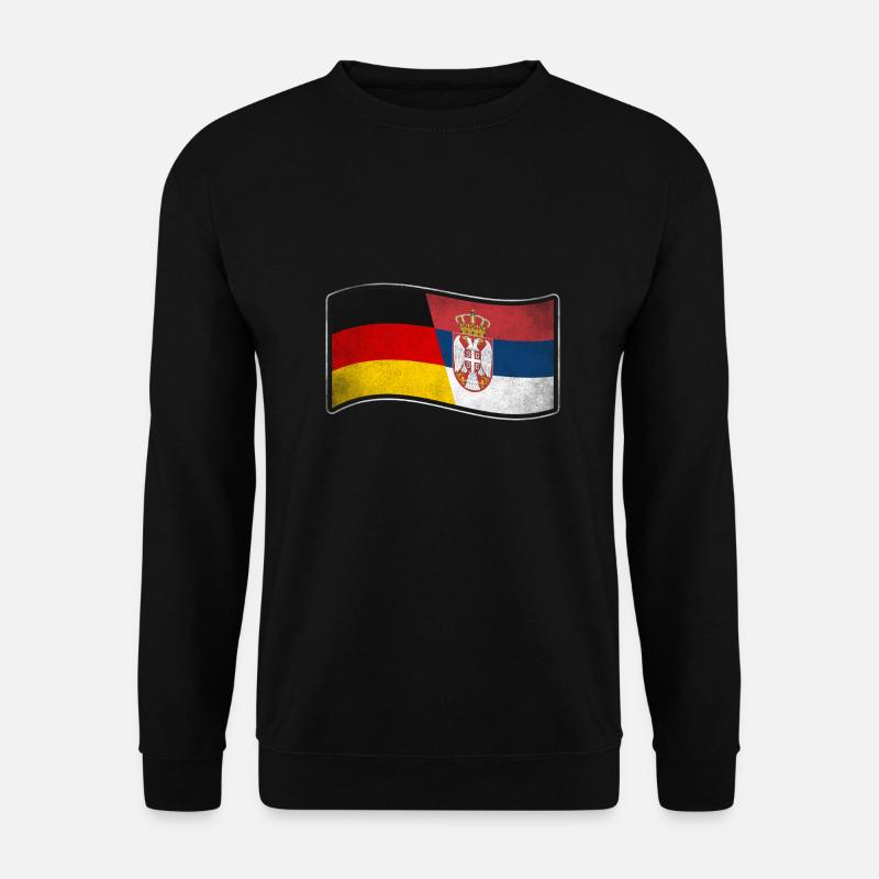 Serbien Design für stolze Deutsch-Serben - Unisex Pullover - Schwarz
