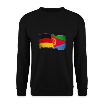 Eritrea Design für stolze Deutsch-Eritreer - Unisex Pullover - Schwarz - Vorne - Alina (178cm) & Michal (187cm)