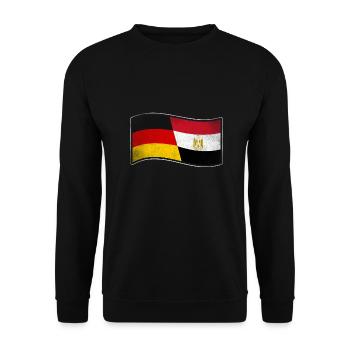 Ägypten Design für stolze Deutsch-Ägypter - Unisex Pullover - Schwarz - Vorne - Alina (178cm) & Michal (187cm)