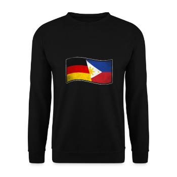 Philippinen Design für stolze Deutsch-Filipinos - Unisex Pullover - Schwarz - Vorne - Alina (178cm) & Michal (187cm)