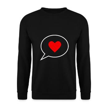 Saint-Valentin, Saint-Valentin, Saint-Valentin - Sweat-shirt Unisexe - noir - Devant - Alina (178cm) & Michal (187cm)