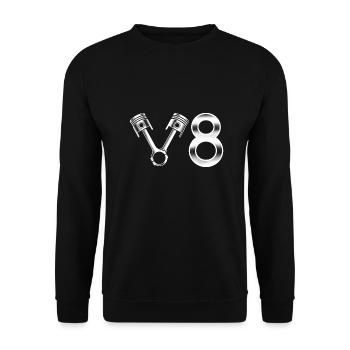 Conception de moteur V8 cylindres pour les fans de muscle car - Sweat-shirt Unisexe - noir - Devant - Alina (178cm) & Michal (187cm)