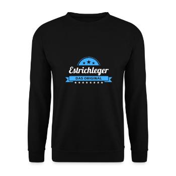 Estrichleger Design für stolze Handwerker - Unisex Pullover - Schwarz - Vorne - Alina (178cm) & Michal (187cm)