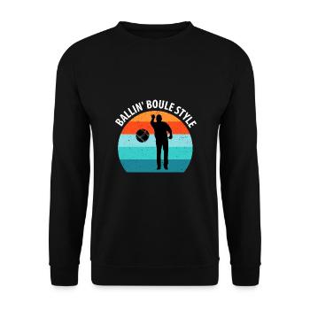 Boule Petanque Boccia Boules - Unisex Pullover - Schwarz - Vorne - Alina (178cm) & Michal (187cm)