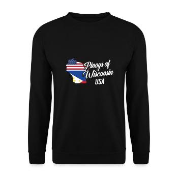 Filipinos of Wisconsin Design für stolze Fil-Ams - Unisex Pullover - Schwarz - Vorne - Alina (178cm) & Michal (187cm)