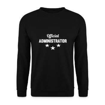 Official Administrator - Unisex Pullover - Schwarz - Vorne - Alina (178cm) & Michal (187cm)