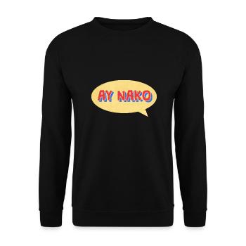 Sag Ay Nako Filipino Design für stolze Pinoys - Unisex Pullover - Schwarz - Vorne - Alina (178cm) & Michal (187cm)
