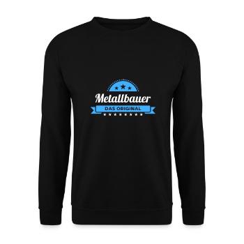 Metallbauer Design für stolze Handwerker - Unisex Pullover - Schwarz - Vorne - Alina (178cm) & Michal (187cm)