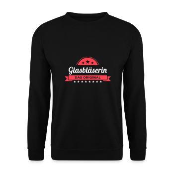 Glasbläserin Design für stolze Handwerker - Unisex Pullover - Schwarz - Vorne - Alina (178cm) & Michal (187cm)