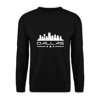 Dallas skyline design for proud Dallasites - Unisex Sweatshirt - black - Front - Alina (178cm) & Michal (187cm)