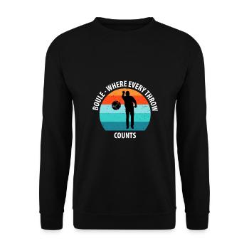 Boule Petanque Boccia Boules - Unisex Pullover - Schwarz - Vorne - Alina (178cm) & Michal (187cm)
