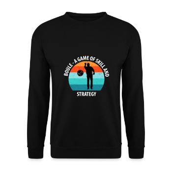 Boule Petanque Boccia Boules - Unisex Pullover - Schwarz - Vorne - Alina (178cm) & Michal (187cm)