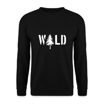 Forêt avec ses arbres - Sweat-shirt Unisexe - noir - Devant - Alina (178cm) & Michal (187cm)