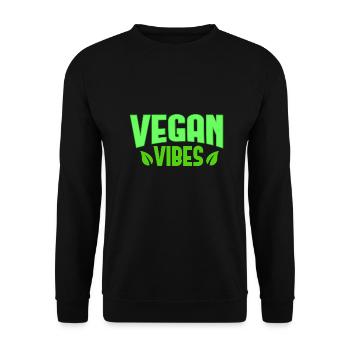 Conception de vibrations végétaliennes pour les fiers végétaliens - Sweat-shirt Unisexe - noir - Devant - Alina (178cm) & Michal (187cm)