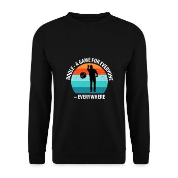 Boule Petanque Boccia Boules - Unisex Pullover - Schwarz - Vorne - Alina (178cm) & Michal (187cm)