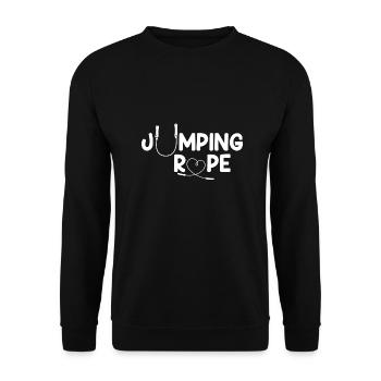 Jump Rope Rope Design for Proud Rope Jumpers - Unisex Sweatshirt - black - Front - Alina (178cm) & Michal (187cm)