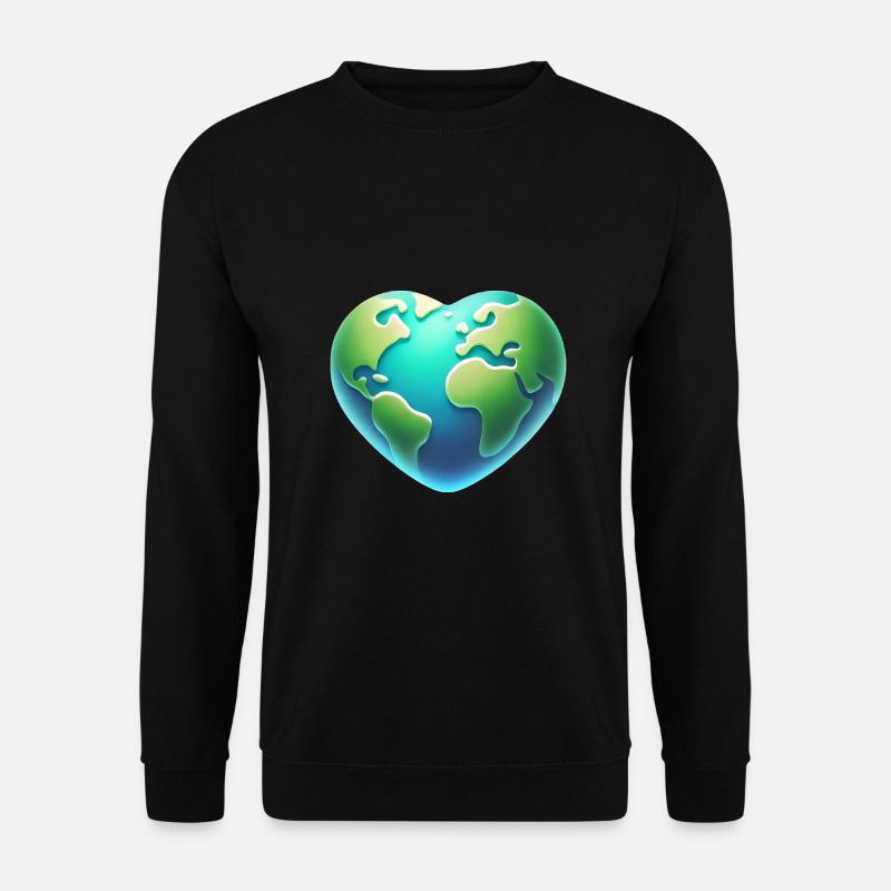 HeartShaped Earth Eco Design - Unisex Sweatshirt - black