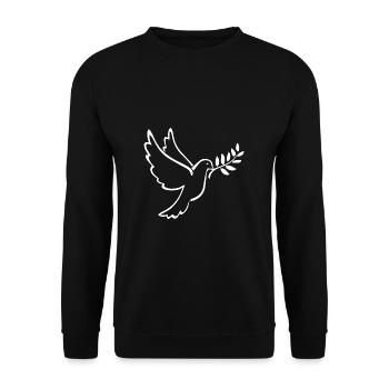 Peace world peace flower power gift dove idea - Unisex Sweatshirt - black - Front - Alina (178cm) & Michal (187cm)