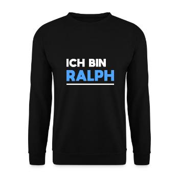 Ralph Name Spruch für stolze Ralphs - Unisex Pullover - Schwarz - Vorne - Alina (178cm) & Michal (187cm)