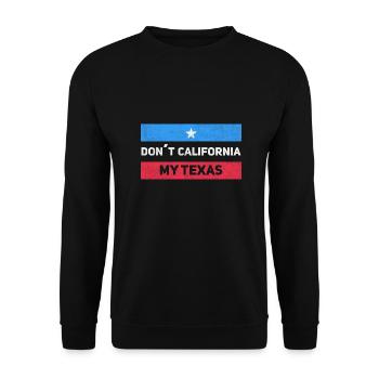 Protect my Texas Flag Design für stolze Texaner - Unisex Pullover - Schwarz - Vorne - Alina (178cm) & Michal (187cm)