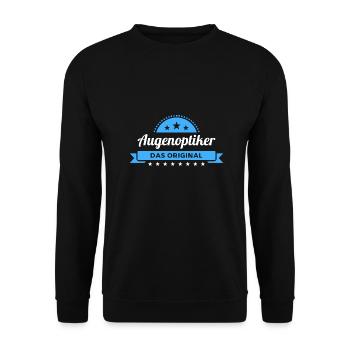 Augenoptiker Design für stolze Handwerker - Unisex Pullover - Schwarz - Vorne - Alina (178cm) & Michal (187cm)