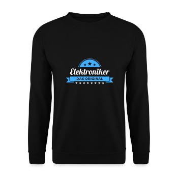 Elektroniker Design für stolze Handwerker - Unisex Pullover - Schwarz - Vorne - Alina (178cm) & Michal (187cm)