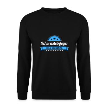 Schornsteinfeger Design für stolze Handwerker - Unisex Pullover - Schwarz - Vorne - Alina (178cm) & Michal (187cm)