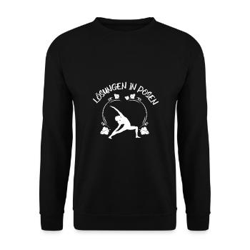 Yoga - Unisex Pullover - Schwarz - Vorne - Alina (178cm) & Michal (187cm)