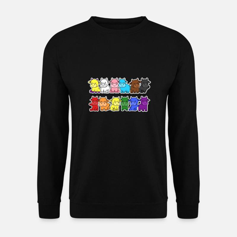 Pride Progress Flagge Kuh Gleichberechtigung - Unisex Pullover - Schwarz