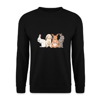 Conception de lapin mignon pour les propriétaires de lapins - Sweat-shirt Unisexe - noir - Devant - Alina (178cm) & Michal (187cm)