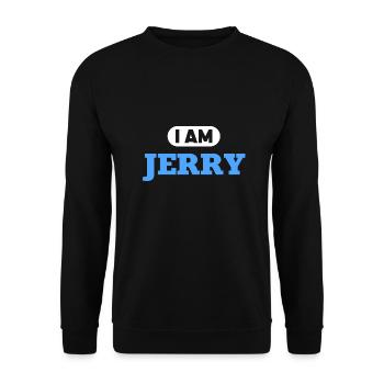 Jerry Name Saying für stolze Jerrys - Unisex Pullover - Schwarz - Vorne - Alina (178cm) & Michal (187cm)