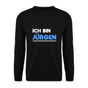 Jürgen Name Spruch für stolze Jürgens - Unisex Pullover - Schwarz - Vorne - Alina (178cm) & Michal (187cm)