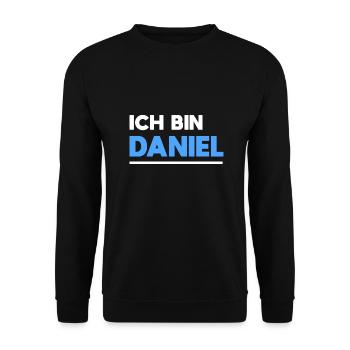 Daniel Name Spruch für stolze Daniels - Unisex Pullover - Schwarz - Vorne - Alina (178cm) & Michal (187cm)