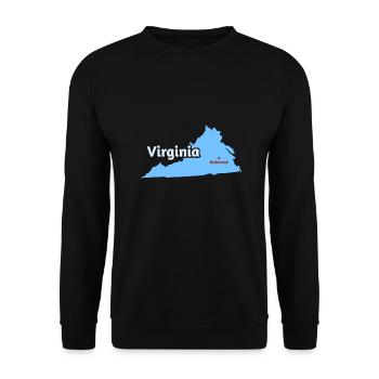 Richmond Virginia Design für stolze Virginier - Unisex Pullover - Schwarz - Vorne - Alina (178cm) & Michal (187cm)