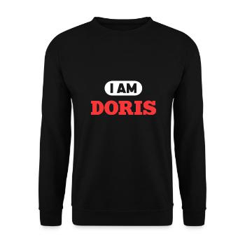 Doris Name Spruch für stolze Doris - Unisex Pullover - Schwarz - Vorne - Alina (178cm) & Michal (187cm)