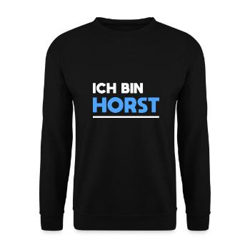 Horst Name Spruch für stolze Horsts - Unisex Pullover - Schwarz - Vorne - Alina (178cm) & Michal (187cm)
