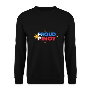 Flaggenfarben-Design für stolze Pinoys - Unisex Pullover - Schwarz - Vorne - Alina (178cm) & Michal (187cm)